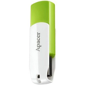 Флеш-накопичувач USB 64GB Apacer AH335 White/Green (AP64GAH335G-1) [607072]