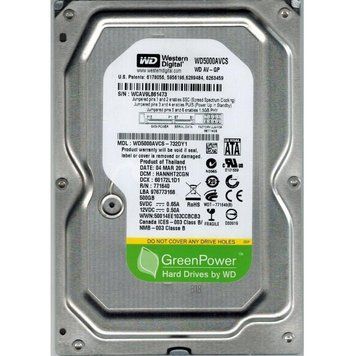 Накопичувач HDD SATA 500GB WD AV-GP 5400rpm 16MB (WD5000AVCS) Refurbished (WD5000AVCS_) [607982]