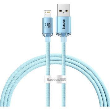 Кабель Baseus Crystal Shine USB - Lightning (M/M), 2.4A, 2 м Sky Blue (CAJY001203) [604330]