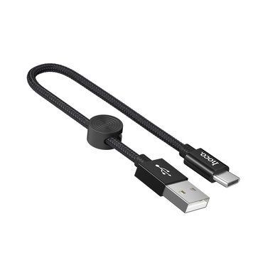 Кабель HOCO X35 USB to Type-C 3A, 0.25m, nylon, aluminum connectors, Black (6931474707451) [802234]