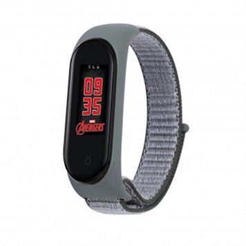 Ремінець BeCover Nylon Style для Xiaomi Mi Smart Band 5/Mi Smart Band 6 Gray/Black (705423) [604622]