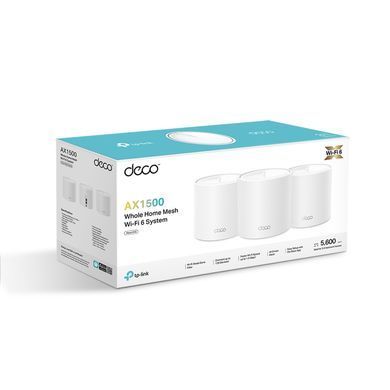 Система WiFi-Mesh TP-LINK Deco X10 AX1500, 1xGE LAN, 1xGE WAN, 3мод (DECO-X10-3-PACK) [104678]