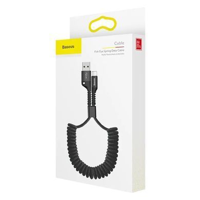 Кабель Baseus Fish eye Spring Data Cable Lightning 1m Black (CALSR-01) [802342]