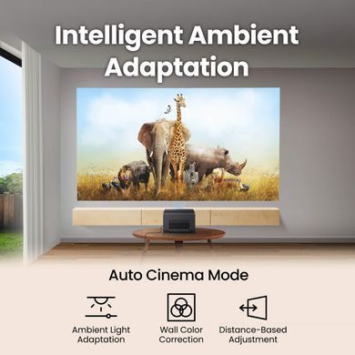Проєктор BENQ GP520, DLP,4K UHD, ANSI 2600Lm,200000:1,Android11,2хHDMI,USB,Wi-Fi,BT5.0,16:9,сірий (9HJT17759E) [403118]
