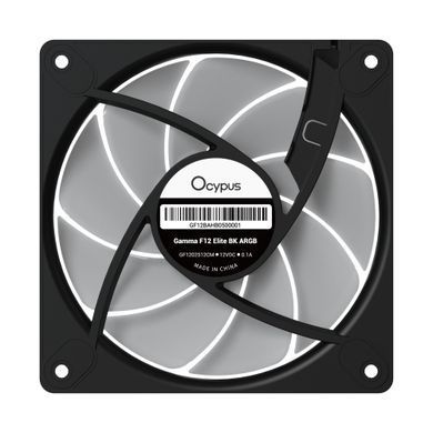 Корпусний вентилятор 120MM GAMMA F12 ELITE BK ARGB OCYPUS (GAMMA-F12-BK1AM00E-GL) [502908]