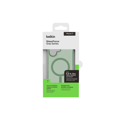 Чохол Belkin для iPhone 17, Magnetic Protective Grip, Sage (MSA034HQSE) [111895]