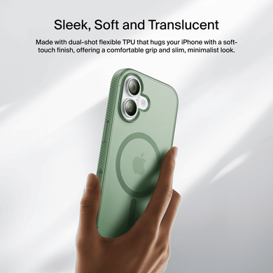 Чохол Belkin для iPhone 17, Magnetic Protective Grip, Sage (MSA034HQSE) [111895]