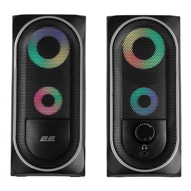 Акустична система 2E PCS234 RGB, 2.0, USB, Black (2E-PCS234BK) [114010]