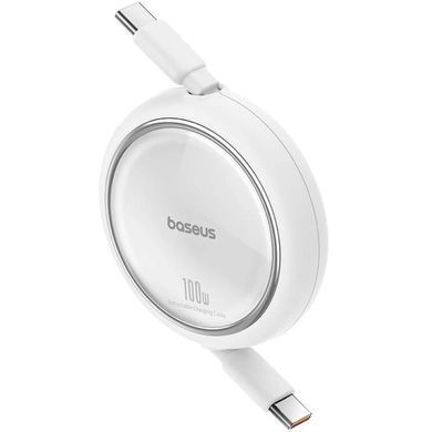 Кабель Baseus Free2Draw Mini Retractable Charging Cable Type-C to Type-C 100W 1m Moon White (P10364500211-00) [802523]