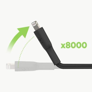 Кабель USB-A > Lightning заряджання/синхронізації Belkin 1м, 12Вт, PVC, чорний (CAA001BT1MBK) [108502]