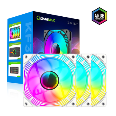 Кулер для корпуса GAMEMAX (KF300 WH) [303438]