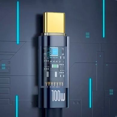 Кабель Baseus Explorer Charging Cable USB-C to USB-C 100W with Auto Shutdown 1m Deepsea Blue (P10319704321-00) [802488]