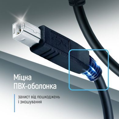 Кабель ColorWay USB - USB Type-B V 2.0 (M/M), 2 м, Black (CW-CBUB072-BK) [613616]