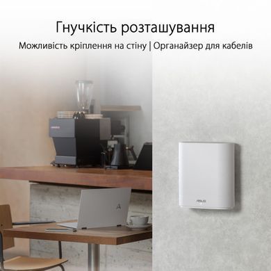 Система WiFi-Mesh ASUS ExpertWiFi EBM68 AX7800, 3xGE LAN, 1x2.5GE WAN, 1xUSB3.2, 2мод, білий (90IG07V0-MO3A40) [104626]