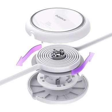 Кабель Baseus Free2Draw Mini Retractable Charging Cable Type-C to Type-C 100W 1m Moon White (P10364500211-00) [802523]