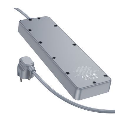 Мережевий подовжувач BOROFONE BAC4A Lord 5 position socket(1C3A)(EU) Black (6941991111488) [802782]