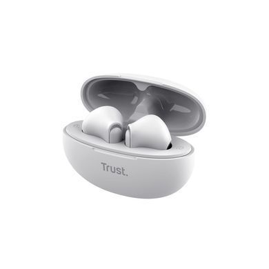 Навушники TWS Trust Yavi Earphones BT 5.3, ENC, SBC, Mic, Білий (25173_TRUST) [107465]