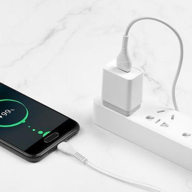 Кабель HOCO X37 USB to Type-C 3A, 1m, PVC, PVC connectors, White (6931474710512) [805364]