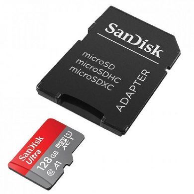 Карта пам'яті microSDXC (UHS-1) SanDisk Ultra 128Gb class 10 A1 (140Mb/s) (adapter SD) Imaging Packaging (SDSQUAB-128G-GN6IA) [805564]