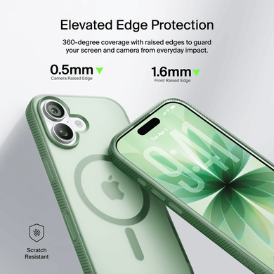 Чохол Belkin для iPhone 17, Magnetic Protective Grip, Sage (MSA034HQSE) [111895]