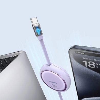 Кабель Baseus Free2Draw Mini Retractable Charging Cable Type-C to Type-C 100W 1m Nebula Purple (P10364500511-00) [802518]