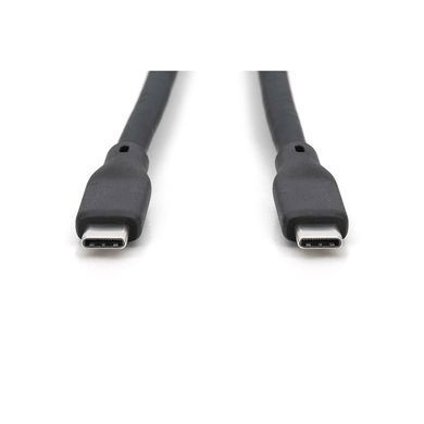 Кабель DIGITUS USB-C заряджання/синхронізації, USB 4.0 Gen 2, 20G, 240W, 8K, силіконовий, 2м, чорний (AK-300344-020-S) [108606]