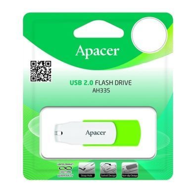 Флеш-накопичувач Apacer USB 2.0 AH335 64Gb Green (AP64GAH335G-1) [802956]