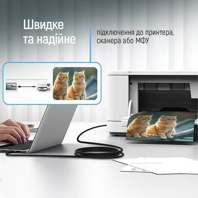 Кабель ColorWay USB - USB Type-B V 2.0 (M/M), 2 м, Black (CW-CBUB072-BK) [613616]