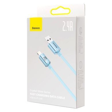 Кабель Baseus Crystal Shine USB - Lightning (M/M), 2.4A, 2 м Sky Blue (CAJY001203) [604330]