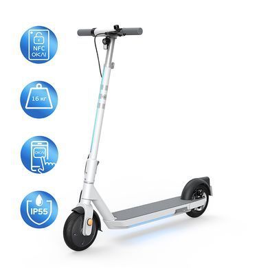 Електросамокат OKAI ES20-NEON White 9", 300(600)W, 9.8Ah, 40km, 25km\h, 20%, NFC, App, 16kg (ES20-W) [806690]