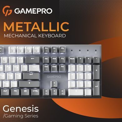 Клавіатура GamePro Genesis Metallic Outemu Red Swithes USB Gray (MK144G) [615509]