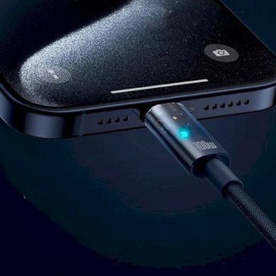 Кабель Baseus Explorer Charging Cable USB-C to USB-C 100W with Auto Shutdown 1m Deepsea Blue (P10319704321-00) [802488]