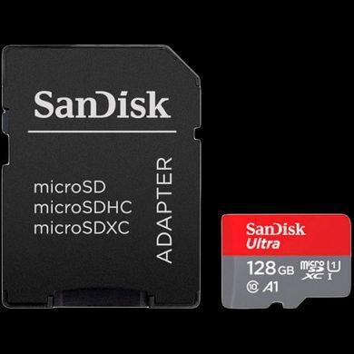Карта пам'яті microSDXC (UHS-1) SanDisk Ultra 128Gb class 10 A1 (140Mb/s) (adapter SD) Imaging Packaging (SDSQUAB-128G-GN6IA) [805564]