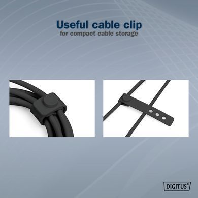 Кабель DIGITUS USB-C заряджання/синхронізації, USB 4.0 Gen 2, 20G, 240W, 8K, силіконовий, 2м, чорний (AK-300344-020-S) [108606]