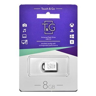 Флеш-накопичувач USB 8GB T&G 107 Metal Series Silver (TG107-8G) [607175]