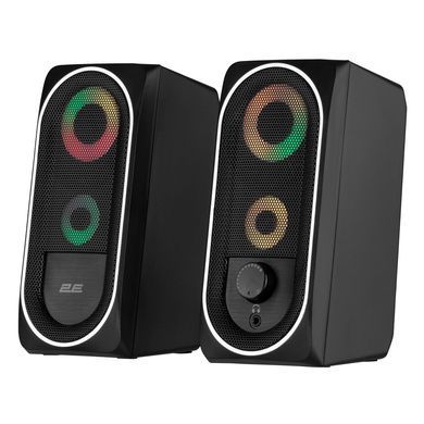 Акустична система 2E PCS234 RGB, 2.0, USB, Black (2E-PCS234BK) [114010]