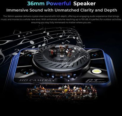 Смартфон Oukitel C60pro 6.88" HD+ /8GB/256GB/ T606 /10000mAh/ 13+5Мп / Blue (C60pro_8_256_BK) [403877]