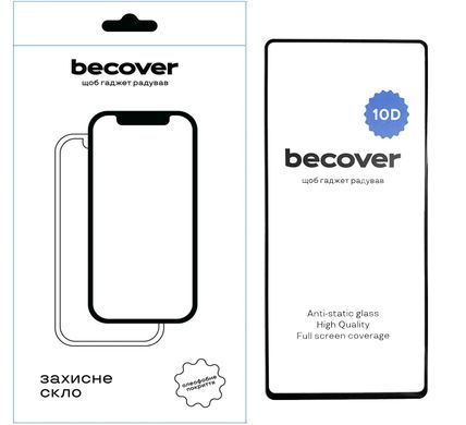 Захисне скло BeCover для Samsung Galaxy S25 Ultra SM-S938 Black 10D (712723) [608284]