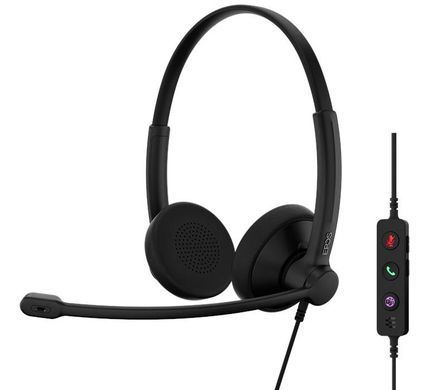 Гарнітура комп'ютерна стерео On-Ear EPOS IMPACT 100 MS, USB C + A, Microsoft Teams, односпрямований, 2м, Чорний (1001421) [111716]