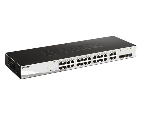 D-Link Комутатор DGS-1210-28/E 24xGE, 4xGE/SFP, WebSmart (DGS-1210-28/E)