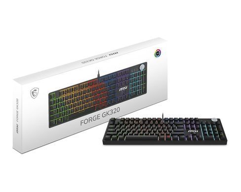 Клавіатура ігрова MSI FORGE GK320 UA Red Switches чорна (FORGE GK320 RED UA) [503178]