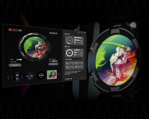 Система водяного охолодження ID-Cooling Space LCD (SL240 XE) [609015]