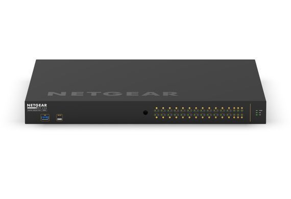 Комутатор NETGEAR M4250-26G4XF-PoE+ (GSM4230PX), 24x1GE PoE+ (480Вт), 2x1GE, 4xSFP+, AV Line керований L2 (GSM4230PX-100EUS) [15185]