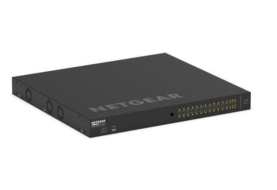 Комутатор NETGEAR M4250-26G4XF-PoE+ (GSM4230PX), 24x1GE PoE+ (480Вт), 2x1GE, 4xSFP+, AV Line керований L2 (GSM4230PX-100EUS) [15185]