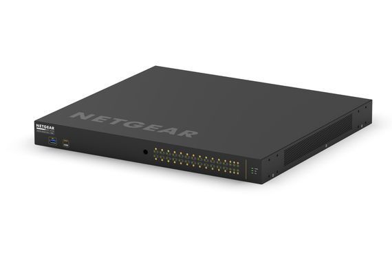 Комутатор NETGEAR M4250-26G4XF-PoE+ (GSM4230PX), 24x1GE PoE+ (480Вт), 2x1GE, 4xSFP+, AV Line керований L2 (GSM4230PX-100EUS) [15185]
