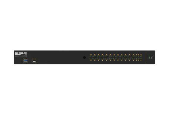 Комутатор NETGEAR M4250-26G4XF-PoE+ (GSM4230PX), 24x1GE PoE+ (480Вт), 2x1GE, 4xSFP+, AV Line керований L2 (GSM4230PX-100EUS) [15185]