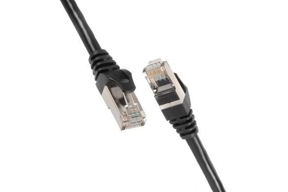 Патч-корд 2E САТ 6, UTP, 1м, 26AWG, RJ45, 7/0.16, Cu, PVC, чорний (2E-PC6COP-100BK) [109851]