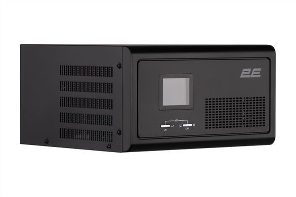 Інвертор 2E HI1000, 1000W, 12V - 230V, LCD, AVR, 2xSchuko + DC output (2E-HI1000) [103021]