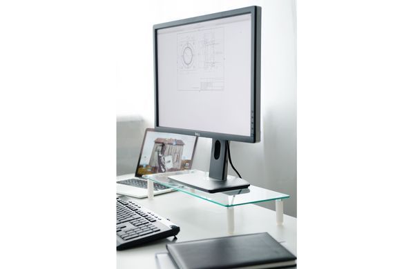 Підставка для монітора DIGITUS Universal glass monitor riser, до 20кг (DA-90358) [110449]