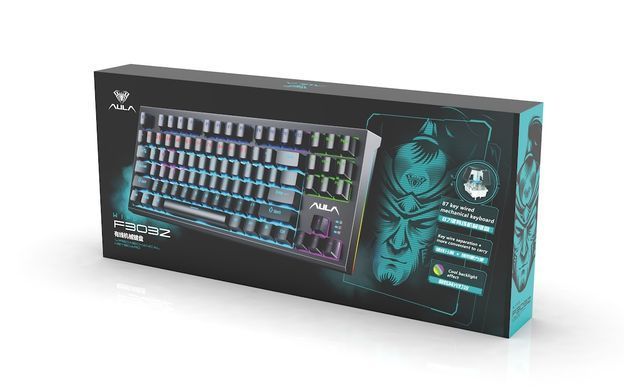 Клавіатура Aula Mechanical F3032 Black, 21 Yellow Keys KRGD Red (6948391204673) [605974]